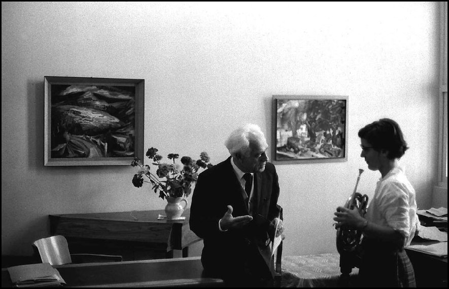 Adelaide Festival of Arts founder Professor John Bishop with music student - c.1964
