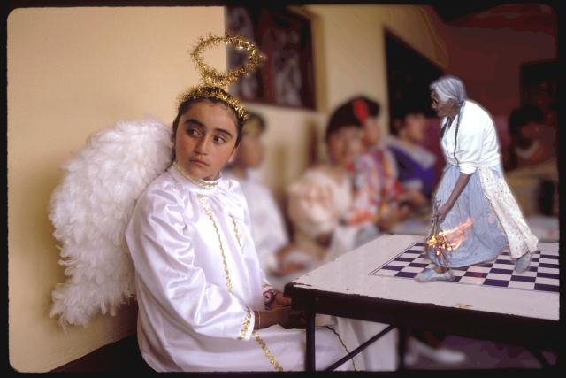 Temptation of the Angel. La Mixteca, Oaxaca, Mexico 1991. � photograph by Pedro Meyer