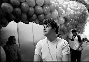 Balloon man in tunnel at Telstra Stadium before Grand Final - c.2002