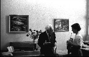 Adelaide Festival of Arts founder Professor John Bishop with music student - c.1964